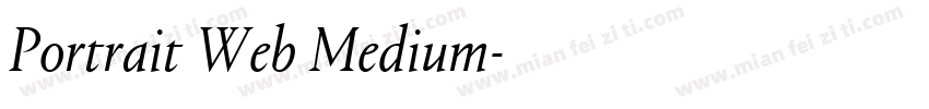 Portrait Web Medium字体转换
